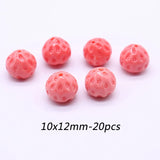 Pink Coral Strawberry Beads 10x12mm for Jewelry Making