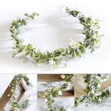 Artificial Flower Wreath Headband Hair Pieces for Women Wedding Wear
