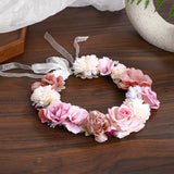 Artificial Cloth Rose Garland Bride Headdress Holiday Hair Band