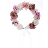 Artificial Cloth Rose Garland Bride Headdress Holiday Hair Band