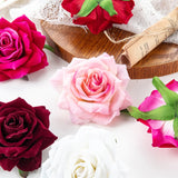 Silk Red Rose Artificial Flowers 10Pcs Home Decoration DIY Craft Wedding
