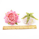 5Pcs Artificial Silk Roses Heads Wedding Christmas Wreath Accessories