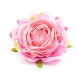 5Pcs Artificial Silk Roses Heads Wedding Christmas Wreath Accessories