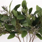 Artificial Green Leaves Tree Branches Christmas Fruit Silk