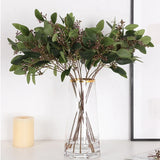 Artificial Green Leaves Tree Branches Christmas Fruit Silk