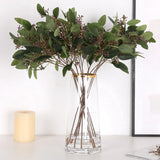 Artificial Green Leaves Tree Branches Christmas Fruit Silk