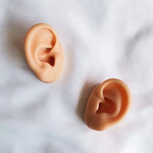 Silicone Ear Model for Hearing Earphones Piercing Shop Display