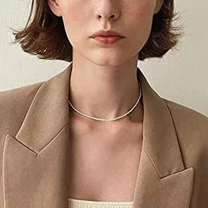 Vintage Dainty Choker Pendant Metal Collar 40cm