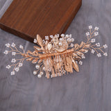 Bridal Hair Accessories Set - Pearls Combs, Rhinestone Headpieces