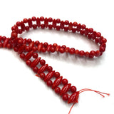 Artificial Red Coral Beads Loose Spaced Beads 15 Inches