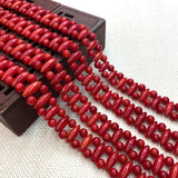 Artificial Red Coral Beads Loose Spaced Beads 15 Inches