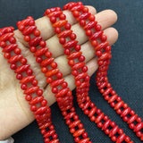 Artificial Red Coral Beads Loose Spaced Beads 15 Inches