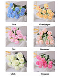 Artificial Roses Long Branch Bouquet DIY Bridal Home Wedding Garden Decor