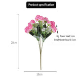 Artificial Roses Long Branch Bouquet DIY Bridal Home Wedding Garden Decor