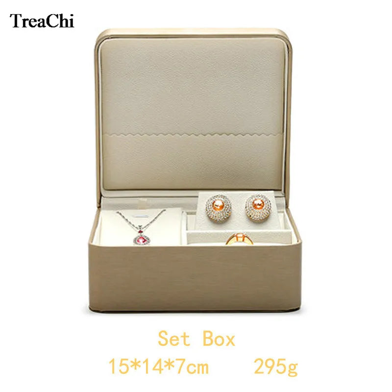 Artificial Leather Jewelry Box Necklace Box Set