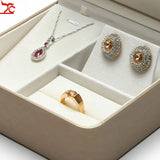 Faux Leather Jewelry Box Set - Display and Storage for Jewelry