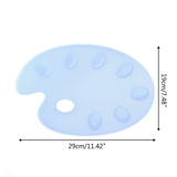 Artist Paint Palette Resin Mold Oval Palette Silicone Mould
