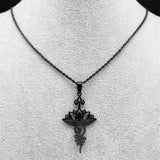 Lotus Flower Pendant Necklace Stainless Steel Yoga Chakra Necklaces
