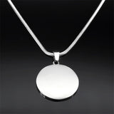 Tree Of Life Pendant Necklace Stainless Steel Silver Faith Chain Jewelry