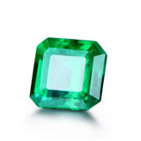 Square Green Beads - Lab-Created Green Gemstone