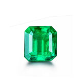 Square Green Beads - Lab-Created Green Gemstone