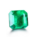 Square Green Beads - Lab-Created Green Gemstone