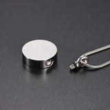 Pet Dog Memorial Pendant Round Necklace Cremation Urn