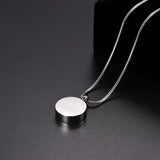 Pet Dog Memorial Pendant Round Necklace Cremation Urn