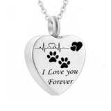 Pet Dog Memorial Pendant Round Necklace Cremation Urn