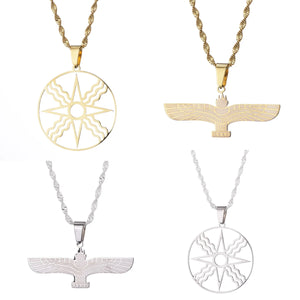 Ashur Pendant Necklaces for Women Men Jewelry Assyrian Aramean Chain