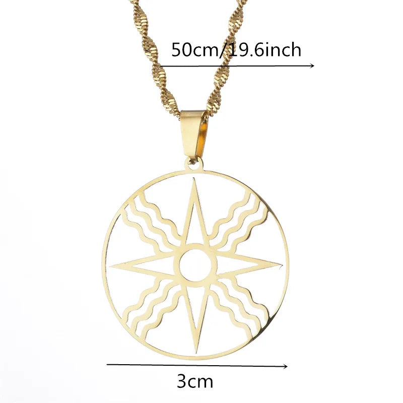 Ashur Pendant Necklaces for Women Men Jewelry Assyrian Aramean Chain