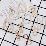 Irregular Abstract Geometric Alloy Earrings Jewelry Set