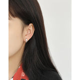 18K Multi-layer Three Circles Hoop Earrings 925 Sterling Silver INS Female Gift
