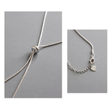 925 Silver Adjustable Snake Bone Necklace for Women Wedding Engagement
