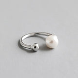 925 Sterling Silver Shell Pearl Small Clip Earrings Personality All Match