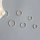 925 Silver Circle Round Hoops Earrings for Women