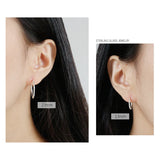 925 Silver Circle Round Hoops Earrings for Women