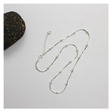 925 Silver Snake Bone Beads Necklace for Women Gift