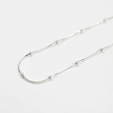 925 Silver Snake Bone Beads Necklace for Women Gift