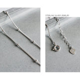 Round Beads Anklet S925 Sterling Silver Tiny Chain All-match Anklet