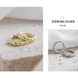 925 Silver Star Hoop Earrings Women's Jewelry Gift idea