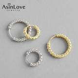 925 Silver Star Hoop Earrings Women's Jewelry Gift idea