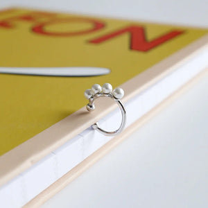 925 Silver Mother of Pearl Ear Clip Earrings Dainty Fine Jewelry