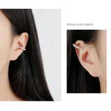 925 Silver Mother of Pearl Ear Clip Earrings Dainty Fine Jewelry