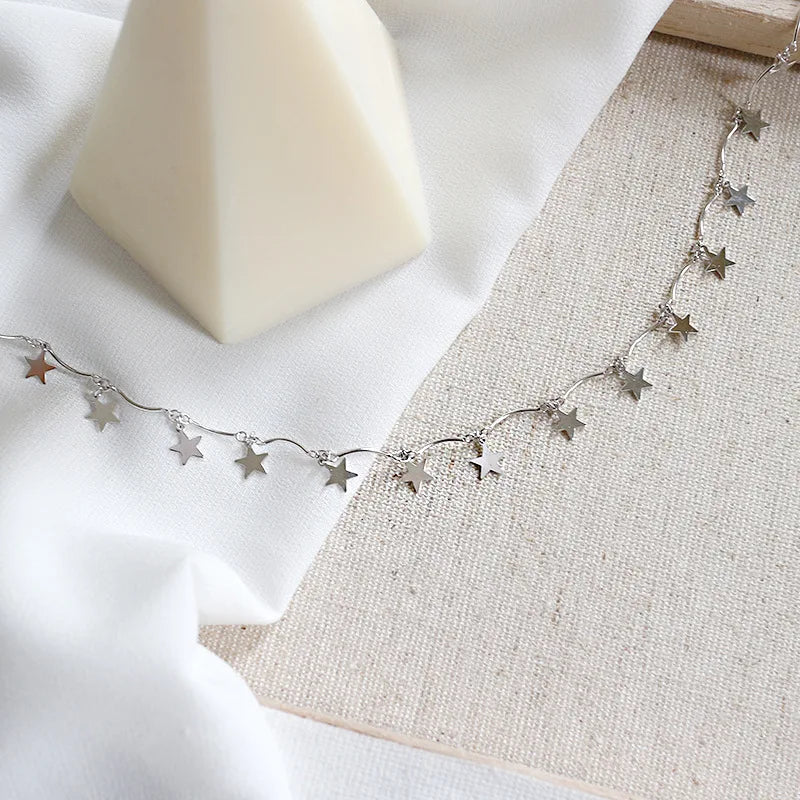 Women's 925 Silver Star Pendant Necklace