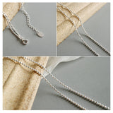 925 Silver Double Layer Beads Anklet for Women and Girls