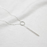 925 Silver Chain Geometric Round Necklace for Women