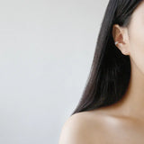 925 Silver Double Layer Line Clip Earrings Minimalist