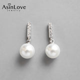 Romantic Zircon Drop Earrings Shell Bead Women Gift Jewelry Brincos