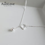 925 Sterling Silver Cat Bell Anklet for Women